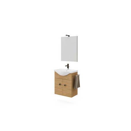 MOBILE BAGNO ZAFFIRO 2A 55 ROVERE NATURALE
