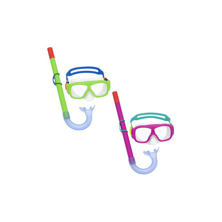 MASCHERA SUBACQUEA + 7 KIT SNORKEL EXPLORA 24035