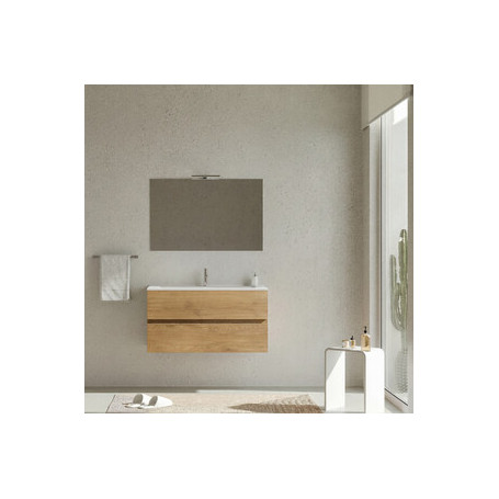 MOBILE BAGNO EASY 2C SOSPESO 100 ROVERE NATURALE
