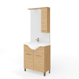 MOBILE BAGNO RUBINO 2A 75 ROVERE NATURALE