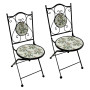 COPPIA SEDIE PER TAVOLO MOSAICO  FLORA  cm 38 x h. 46 - 92