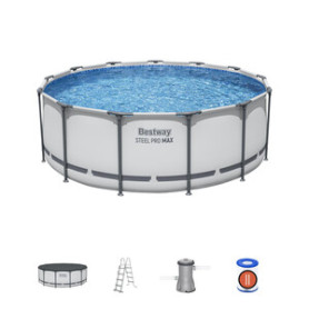 PISCINA STEEL PRO C\TELAIO E POMPA D 396X122 5618W