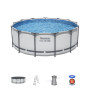 PISCINA STEEL PRO C\TELAIO E POMPA D 396X122 5618W