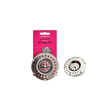 GRIGLIA P\LAVELLO C\POMELLO P\PILETTA INOX BL 1 PZ