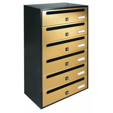 ALUBOX CASSETTA "CUBO R" A 6 POSTI ORO