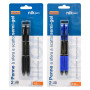 PENNA A SCATTO CON CLIP inchiostro blu - 2 pezzi