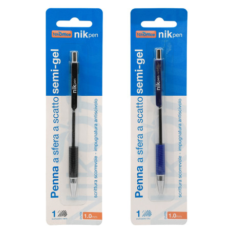 PENNA A SCATTO CON CLIP inchiostro blu