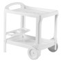 CARRELLO PORTAVIVANDE IN PLASTICA  BORNEO  bianco