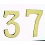 NUMERO CIVICO IN OTTONE "1" MM.100