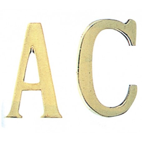 NUMERO CIVICO IN OTTONE "D" MM.75