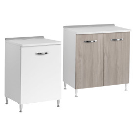 MOBILE BASE PER CUCINE COMPONIBILI L.85 x P.50 x H.85. - 2 ante - col. olmo