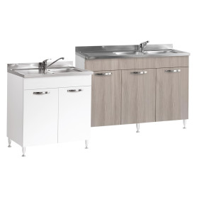 MOBILE SOTTOLAVELLO PER CUCINE COMPONIBILI L.80 x P.50 x H.85. - 2 ante - col. bianco