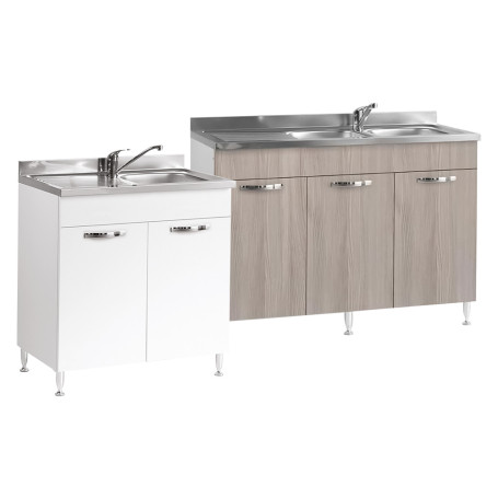 MOBILE SOTTOLAVELLO PER CUCINE COMPONIBILI L.80 x P.50 x H.85. - 2 ante - col. bianco