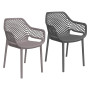 SEDIA IN POLIPROPILENE SCHIENALE FORATO  ARIA ARMCHAIR  grafite