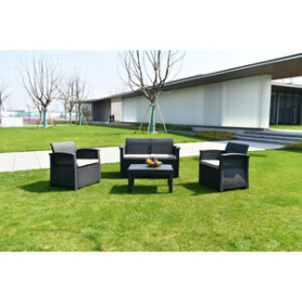 C SET 4 PZ SALOTTO C\DIVANO 2P GRAFITE URBAN DUO