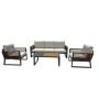 C SET 4 PZ SALOTTO C\DIVANO 3P ALU SUNNY GRIGIO