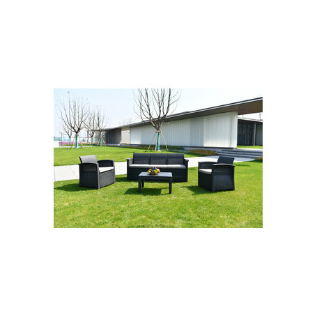C SET 4 PZ SALOTTO C\DIVANO 3P GRAFITE URBAN TRIO