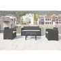C SET 4 PZ SALOTTO C\DIVANO 3P GRAFITE NATUR TRIO