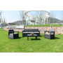 C SET 4 PZ SALOTTO C\DIVANO 3P GRAFITE LOUNGE TRIO