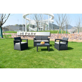 C SET 4 PZ SALOTTO C\DIVANO 2P GRAFITE LOUNGE DUO