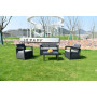 C SET 4 PZ SALOTTO C\DIVANO 2P GRAFITE LOUNGE DUO