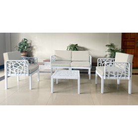 C SET 4 PZ SALOTTO C\DIVANO 2P BIANCO GARDENJOY