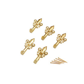 GANCIO P\QUADRO GIGLIO 33 MM ORO BL 5 PZ
