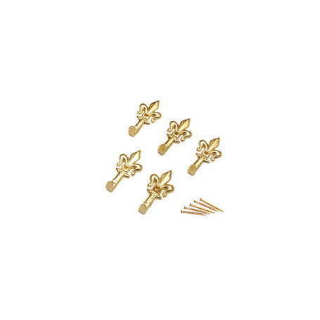 GANCIO P\QUADRO GIGLIO 33 MM ORO BL 5 PZ