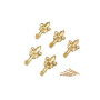 GANCIO P\QUADRO GIGLIO 33 MM ORO BL 5 PZ