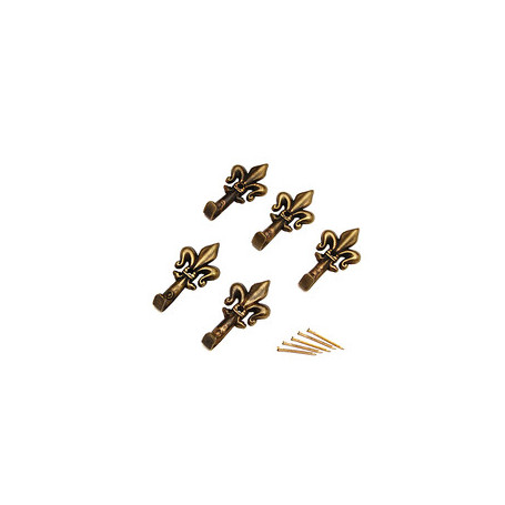 GANCIO P\QUADRO GIGLIO 33 MM BRONZO BL 5 PZ