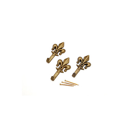 GANCIO P\QUADRO GIGLIO 47 MM BRONZO BL 3 PZ