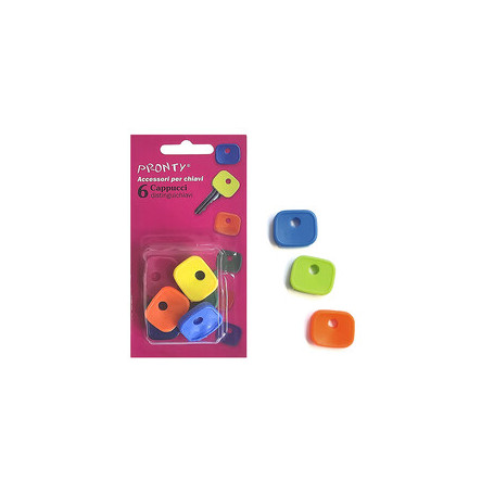 COPRICHIAVE IN PLASTICA COLORI ASSORTITI BL 6 PZ