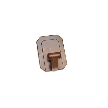 GANCIO ADESIVO GIGANTE PLASTICA MARRONE BL 1 PZ