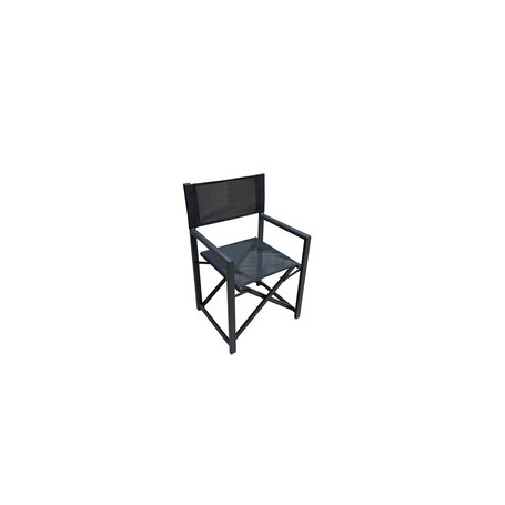 C SEDIA REGISTA IN ALLUMINIO ALU STAGE NERO