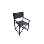 C SEDIA REGISTA IN ALLUMINIO ALU STAGE NERO