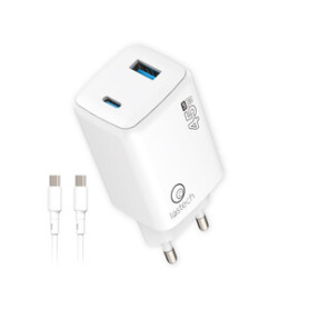 CARICATORE GAN 45W BIA.USB-C\USB-A CAVO USB-C\USB-C