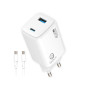 CARICATORE GAN 45W BIA.USB-C\USB-A CAVO USB-C\USB-C