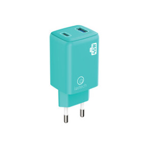 CARICATORE GAN 45W BLU USB-C\USB-A CAVO USB-C\USB-C