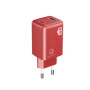 CARICATORE GAN 45W ROSSO USB-C\USB-A CAVO USB-C\USB-C