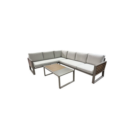 C SET 3 PZ SALOTTO ANGOLARE ALU BLOSSOM SABBIA