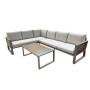 C SET 3 PZ SALOTTO ANGOLARE ALU BLOSSOM SABBIA