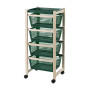 CARRELLO SALVASPAZIO 4 CESTI 36X30X82CM NATURALE