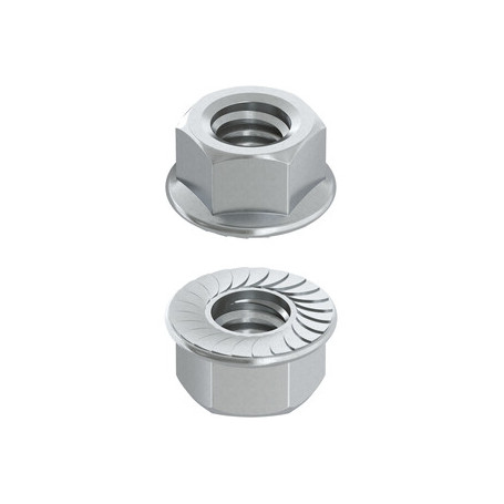 DADO ESAGONALE FLANGIATO DENTELLATO M 12