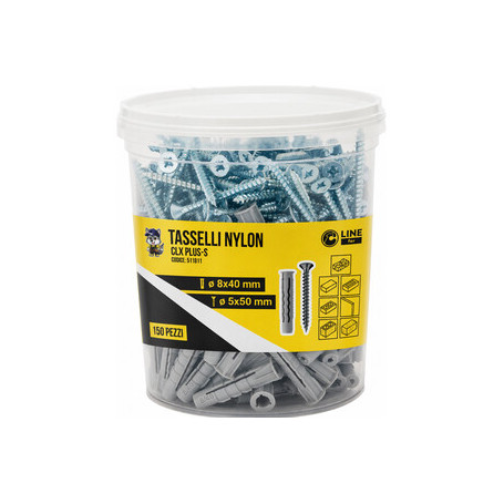 C BARATTOLO 150 TASSELLI NYLON CLX PLUS-S 8X40 C\V