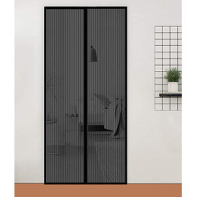 ZANZARIERA MAGNETICA P\PORTA 140X240CM NERO