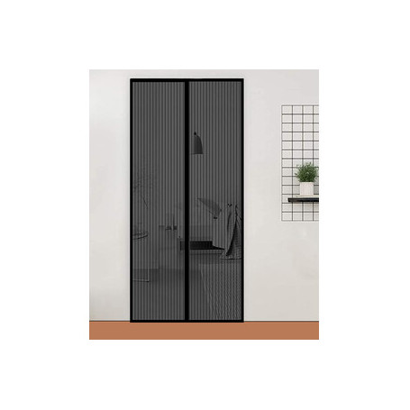 ZANZARIERA MAGNETICA P\PORTA 140X240CM NERO