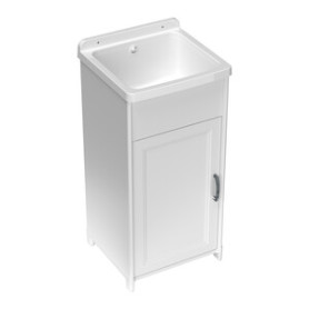 KIT LAVATOIO RESINA ANTIACIDO 40X40 CM BIANCO