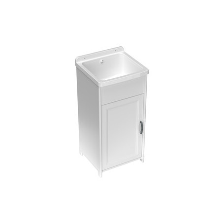 KIT LAVATOIO RESINA ANTIACIDO 40X40 CM BIANCO