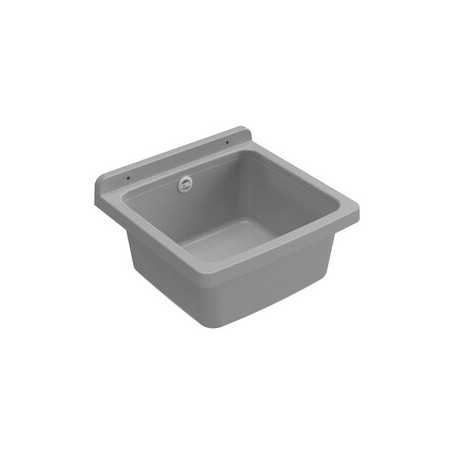 LAVATOIO RESINA A PARETE 39X39 CM C\SIFONE CEMENTO