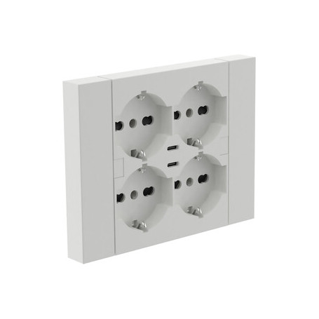 MULTIPRESA INCASSO QUADRA 4 P BIP.SCH + 2 USBC BCA